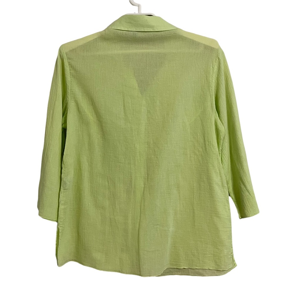Fresh Produce 3/4 Sleeve Button Down Cotton Shirt - Picture 4 of 8
